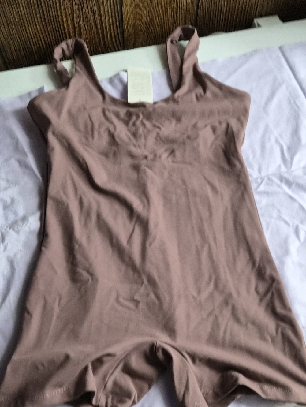 NWT Mauve Sleeveless Shapewear Romper Buily In Bra